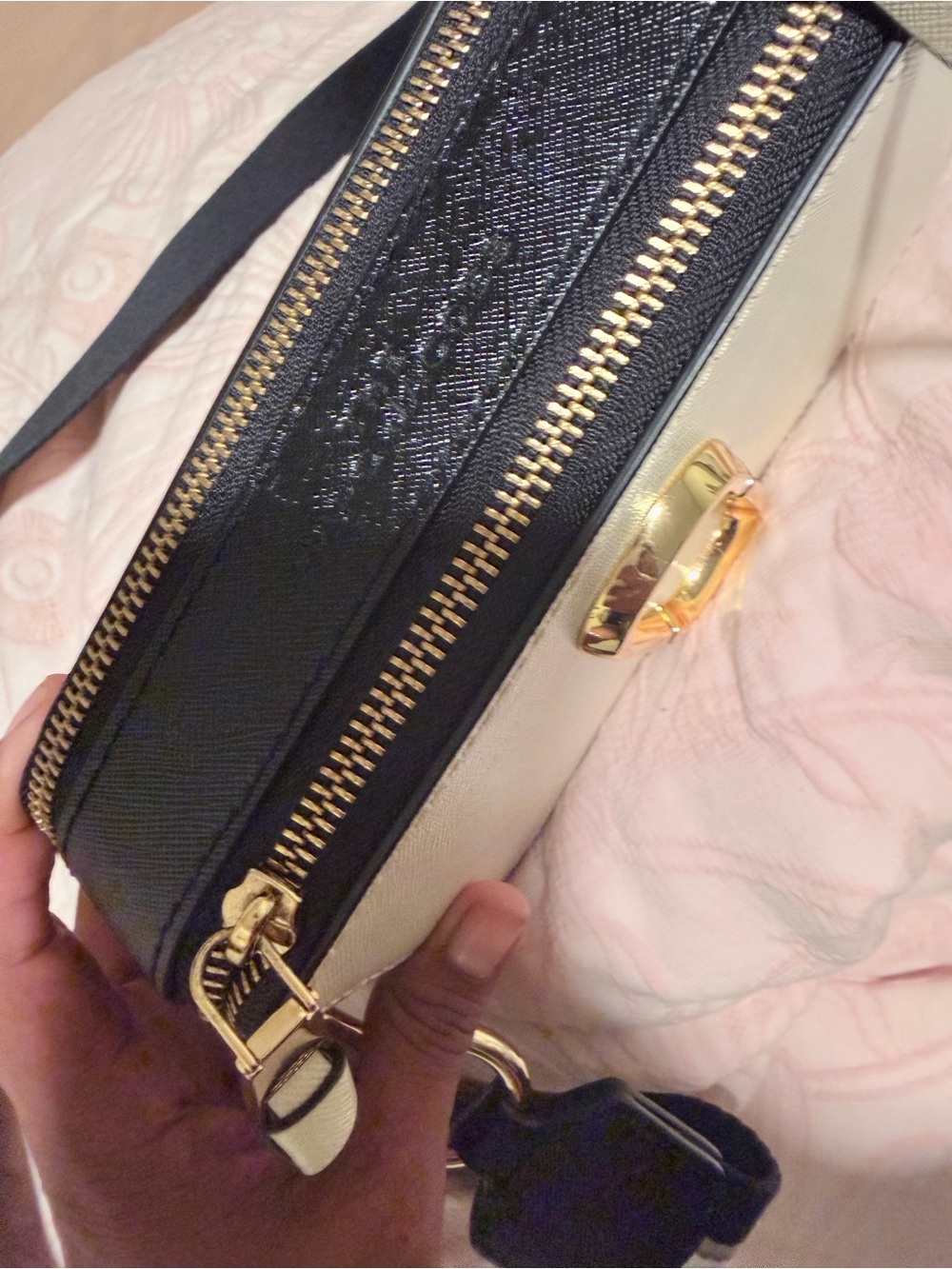Marc Jacob’s Two-Tone Black and Gold Crossbody Bag